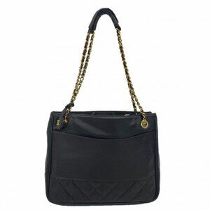 Chanel Chain Quilted Lambskin Black Gold